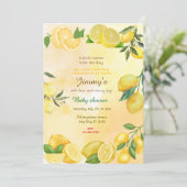 Lemon Baby shower Kaart (Staand voorkant)