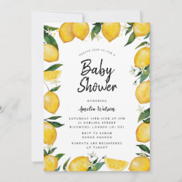 Lemon Baby shower Kaart