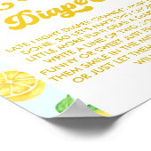 Lemon Baby shower Late Night Luiers Party Game Poster (Hoek)