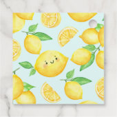 Lemon Baby shower Mama's Main Squeeze Bedankjes Labels (Achterkant)