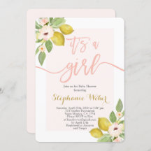 Lemon Baby shower meisje