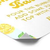 Lemon Baby shower Momosa Bar Poster (Hoek)