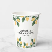 Lemon Baby shower Papieren Bekers (Achterkant)