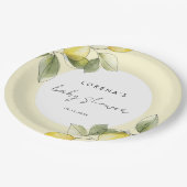 Lemon Baby shower Papieren Bordje (Gekanteld)