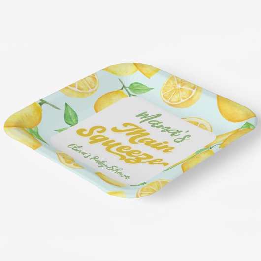 Lemon Baby shower Papieren Bordje (Gebogen)