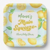 Lemon Baby shower Papieren Bordje (Voorkant)