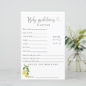 Lemon Baby shower Predications Advice (Staand voorkant)