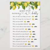 Lemon Baby shower "Raad eens wie" game (Voorkant)