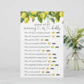 Lemon Baby shower "Raad eens wie" game (Staand voorkant)