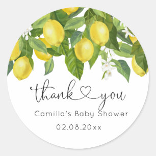 Lemon Baby shower Ronde Sticker
