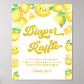 Lemon Baby shower thema Luier Raffle Poster (Voorkant)