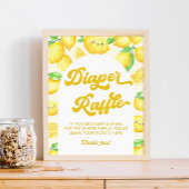 Lemon Baby shower thema Luier Raffle Poster