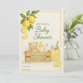 Lemon Baby shower Uitnodiging (Staand voorkant)