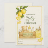 Lemon Baby shower Uitnodiging (Voorkant / Achterkant)