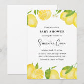 Lemon Baby shower Uitnodiging (Voorkant / Achterkant)
