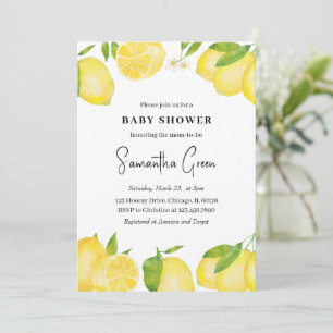 Lemon Baby shower Uitnodiging