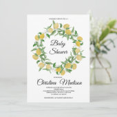 Lemon Baby shower Uitnodiging (Staand voorkant)