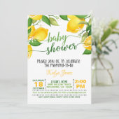 Lemon Baby shower Uitnodiging (Staand voorkant)
