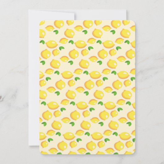 Lemon Baby shower Uitnodiging (Achterkant)