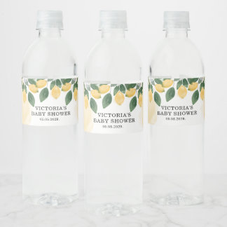 Lemon Baby Shower Waterfles Etiket
