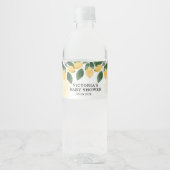Lemon Baby Shower Waterfles Etiket (Voorkant)
