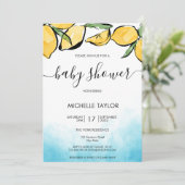 Lemon baby shower Waterverf Boy Kaart (Staand voorkant)