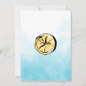 Lemon baby shower Waterverf Genderneutraal Uitnodi Kaart (Achterkant)