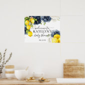 Lemon Baby shower Welkomstteken voor Baby shower Poster (Keuken)