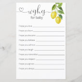 Lemon Baby shower wenst Baby (Voorkant)