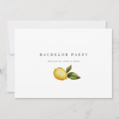 Lemon Bachelor feest Uitnodiging Kaart (Voorkant)