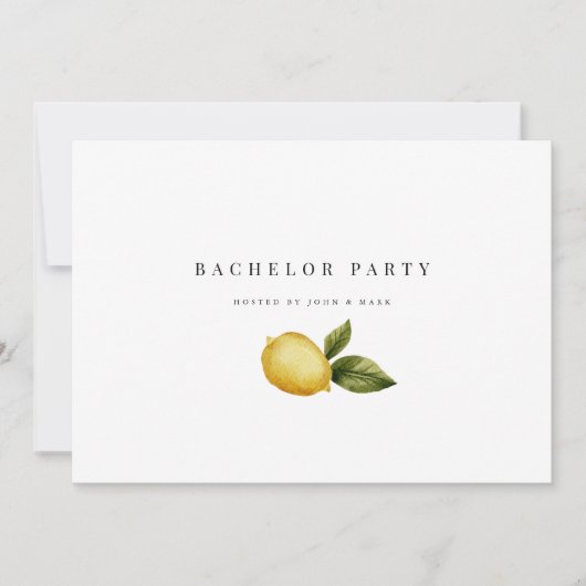 Lemon Bachelor feest Uitnodiging Kaart (Voorkant)