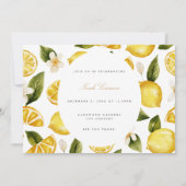 Lemon Bachelor feest Uitnodiging Kaart (Achterkant)