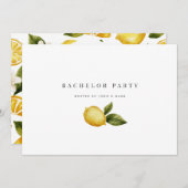 Lemon Bachelor feest Uitnodiging Kaart (Voorkant / Achterkant)