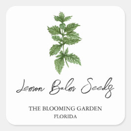 Lemon Balm Seeds label