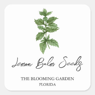 Lemon Balm Seeds label