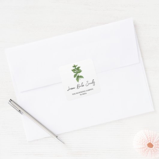 Lemon Balm Seeds label (Envelop)