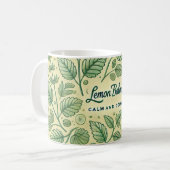 Lemon Balm Tea Design AI kunst Koffiemok (Voorkant links)