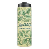 Lemon Balm Tea Design AI kunst Thermosbeker (Voorkant)