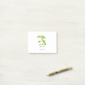 Lemon-balm-waterverf tuingroen post-it® notes (Op bureau)