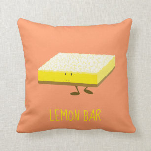 Lemon Bar Cartoon Character Sierkussen