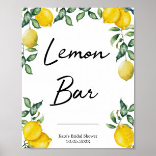 Lemon Bar-citroenbord gepersonaliseerd Poster