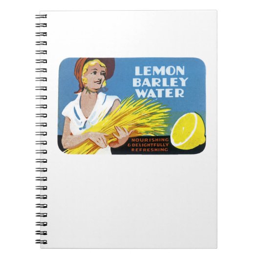 Lemon Barley Water Label Notitieboek (Voorkant)