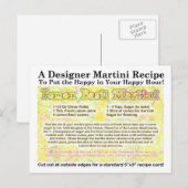 Lemon Basil Martini Recept Briefkaart (Voorkant / Achterkant)