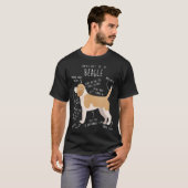 Lemon Beagle Dog Anatomy Cute Pet Dog mam Pap T-shirt (Voorkant volledig)