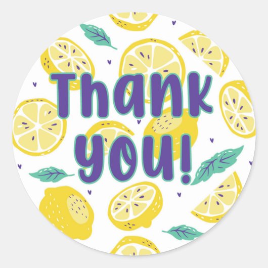 Lemon bedankt je sticker (Voorkant)