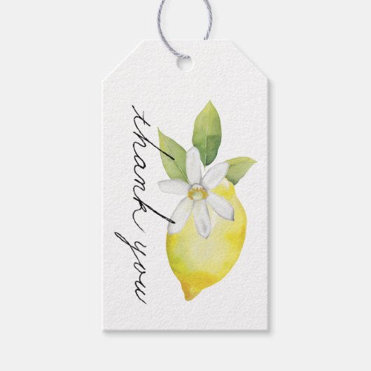 Lemon - Bedankt voor het cadeau-Label Cadeaulabel (Voorkant)