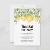 Lemon Bee Baby shower Book Request Enclosure Card Kaart (Voorkant)
