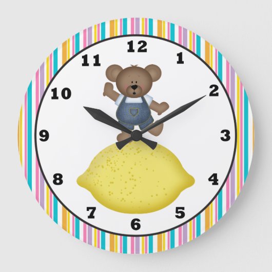 Lemon Beer Kitchen Clock Grote Klok (Voorkant)