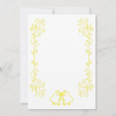 Lemon Bells Scrollwork bruiloft receptie Kaart (Achterkant)