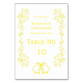 Lemon Bells Scrollwork Ontwerp Wedding Kaart (Voorkant)